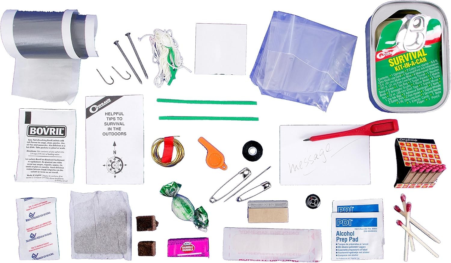 Coghlan’s Survival Kit-in-a-Can 38 Essential Camping & Hiking Tools