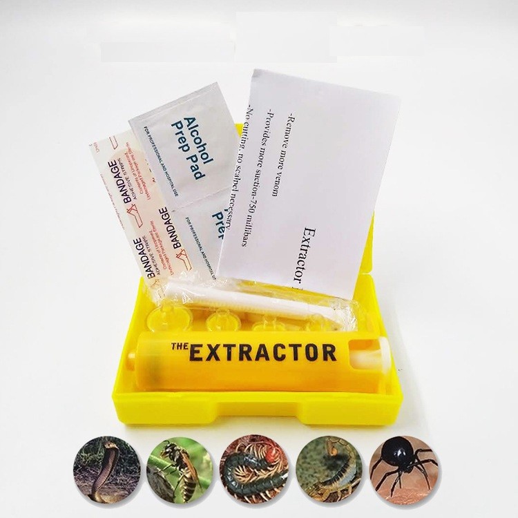 2026 Snake Bite Kit Bee Sting Kit Venom Extractor Suction Pump Outdoor First Aid