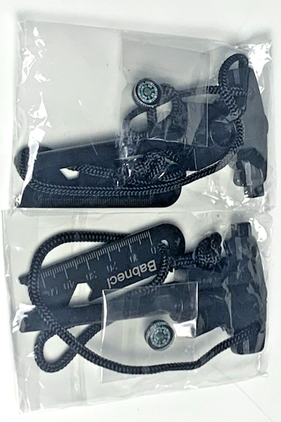 Survival Fire Starter Kit 2PK Steel Flint W/Striker 6-In-1 Multi-Tool New In Box