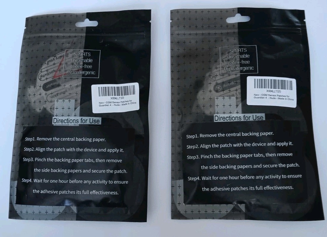 Lot Of 2 New CMG Adhesive Patches for Guardian 4 Sensor Covers Nude Beige