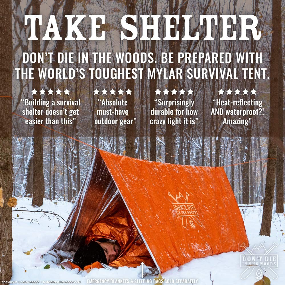 World’s Toughest Ultralight Survival Tent • 2 Person Mylar Emergency Shelter Tub