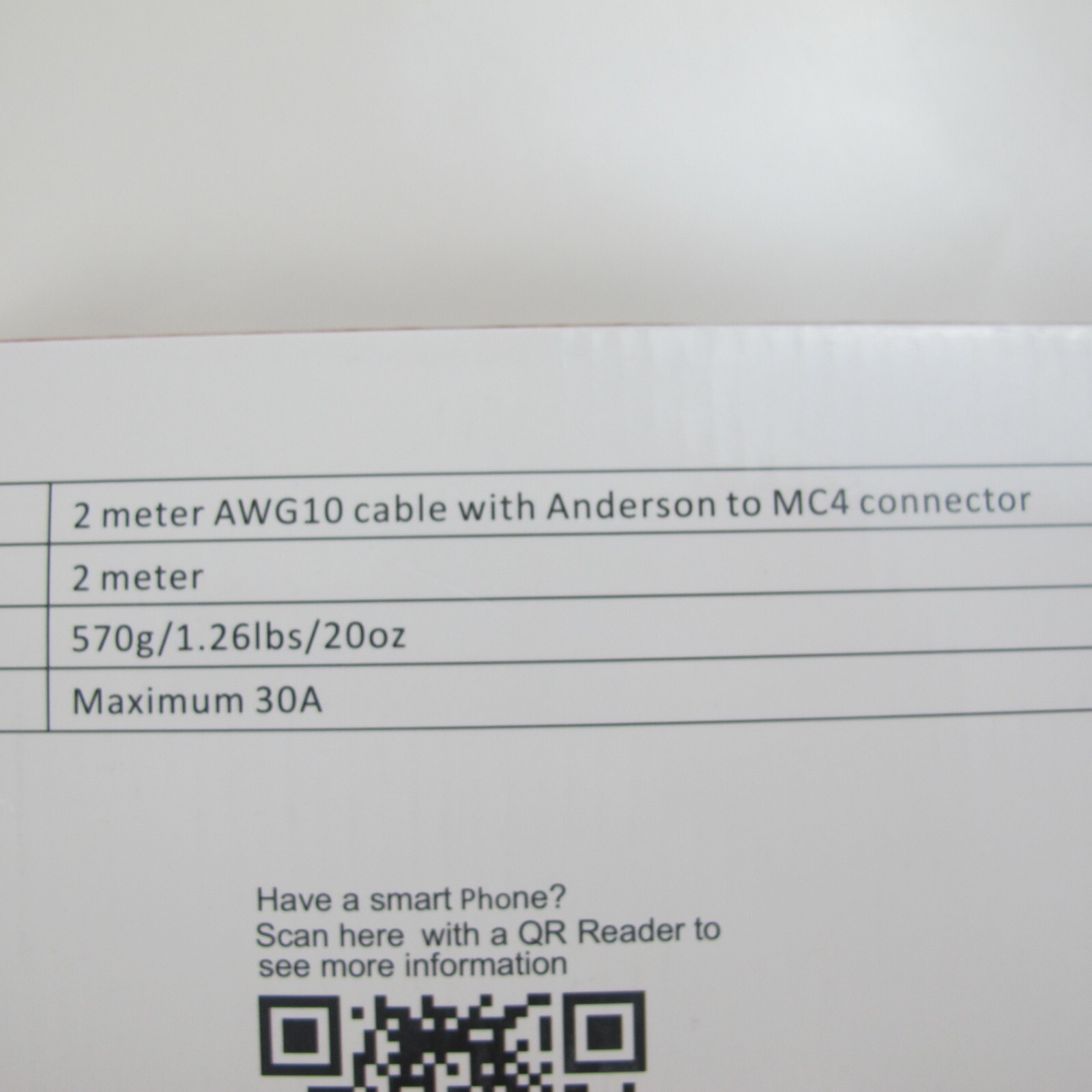 Off Grid Trek 2M (6ft) Anderson to MC4 Connector Cable AWG10 SMH Extension Solar