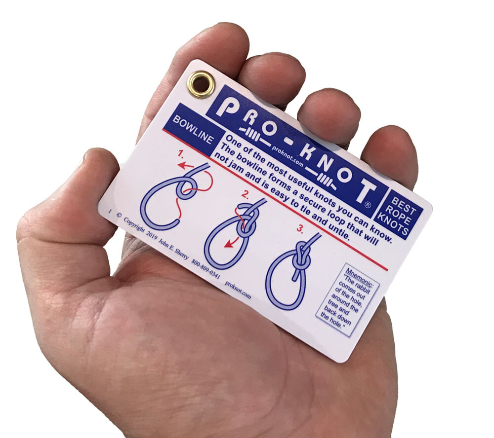 Pro-Knot Outdoor Knot Cards Waterproof Wallet Size Knot Tying Guide