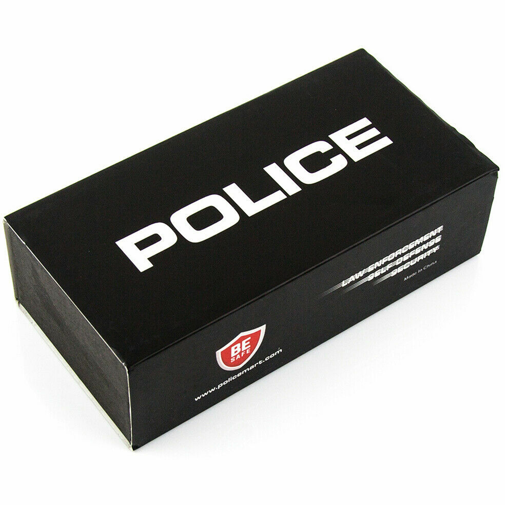 POLICE Stun Gun 1159 Heavy Duty Metal Rechargeable LED Flashlight Black