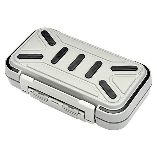 OriGlam Fishing Tackle Storage Box, Double 6.5 x 3.66 x 1.77 inches, Gray