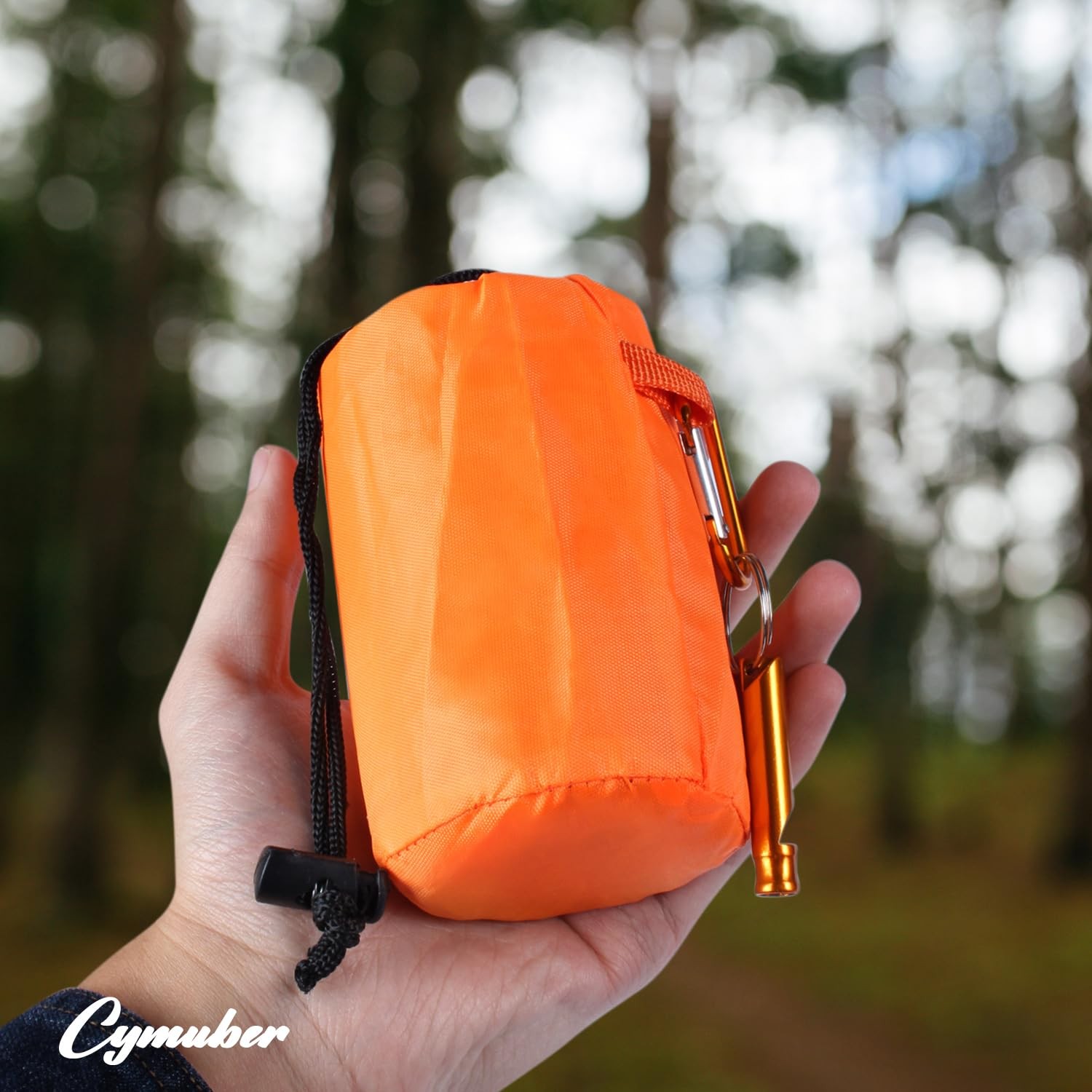 Emergency Sleeping Bag Survival Bag, Cymuber Portable 2 PACK, Orange