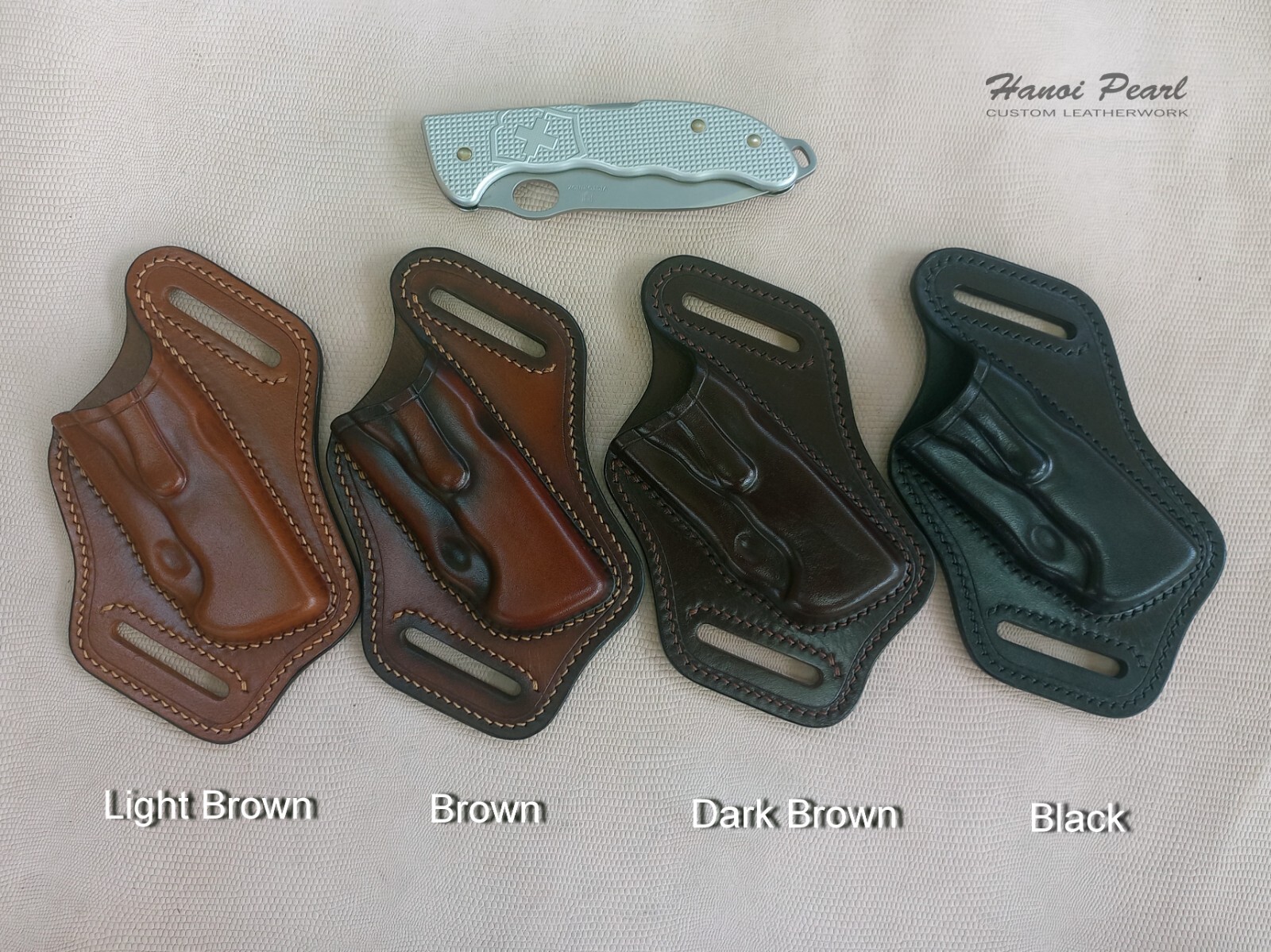 Custom Canted Leather Sheath for SAK Victorinox Hunter Pro Alox [Sheath Only]