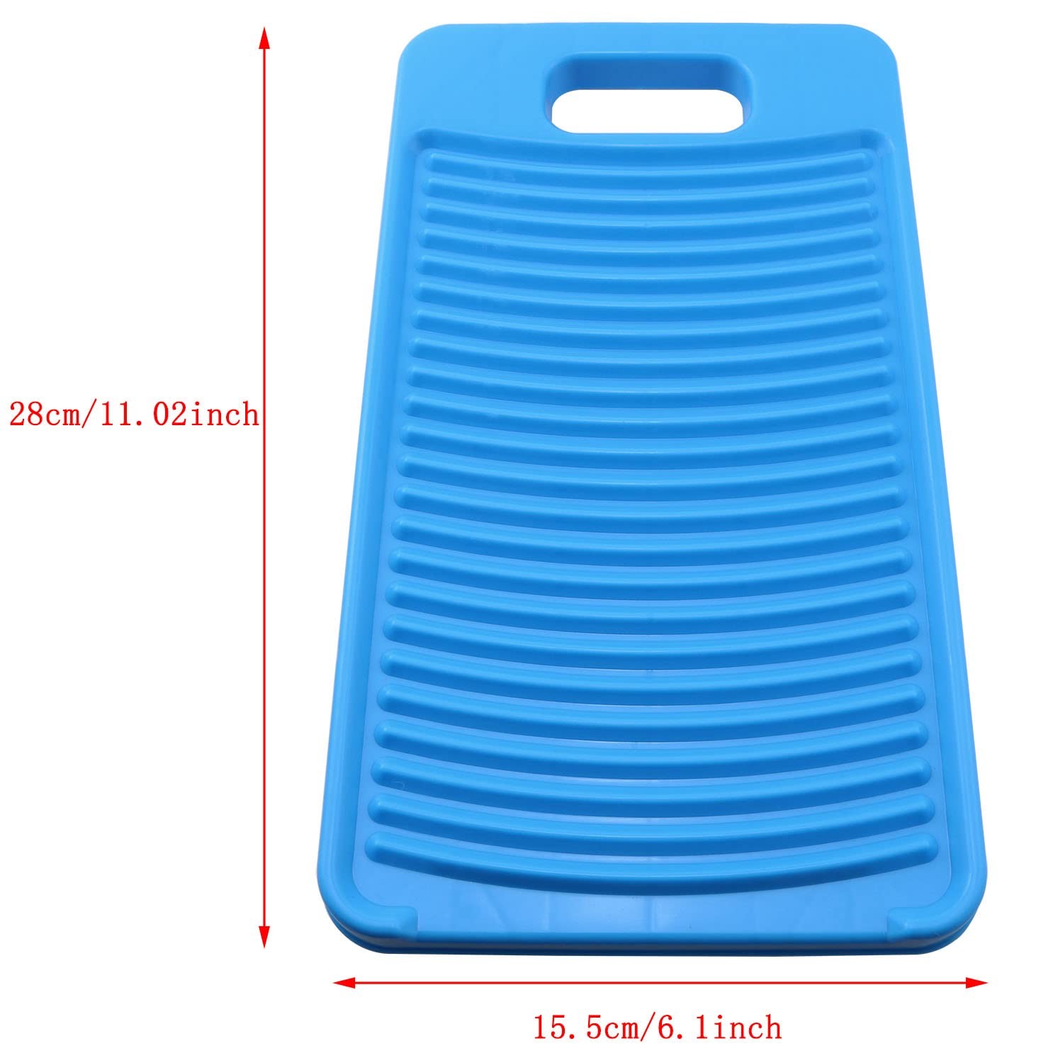 ZYAMY Antiskid Mini Washboard Plastic Washing Board Household for Small, Blue