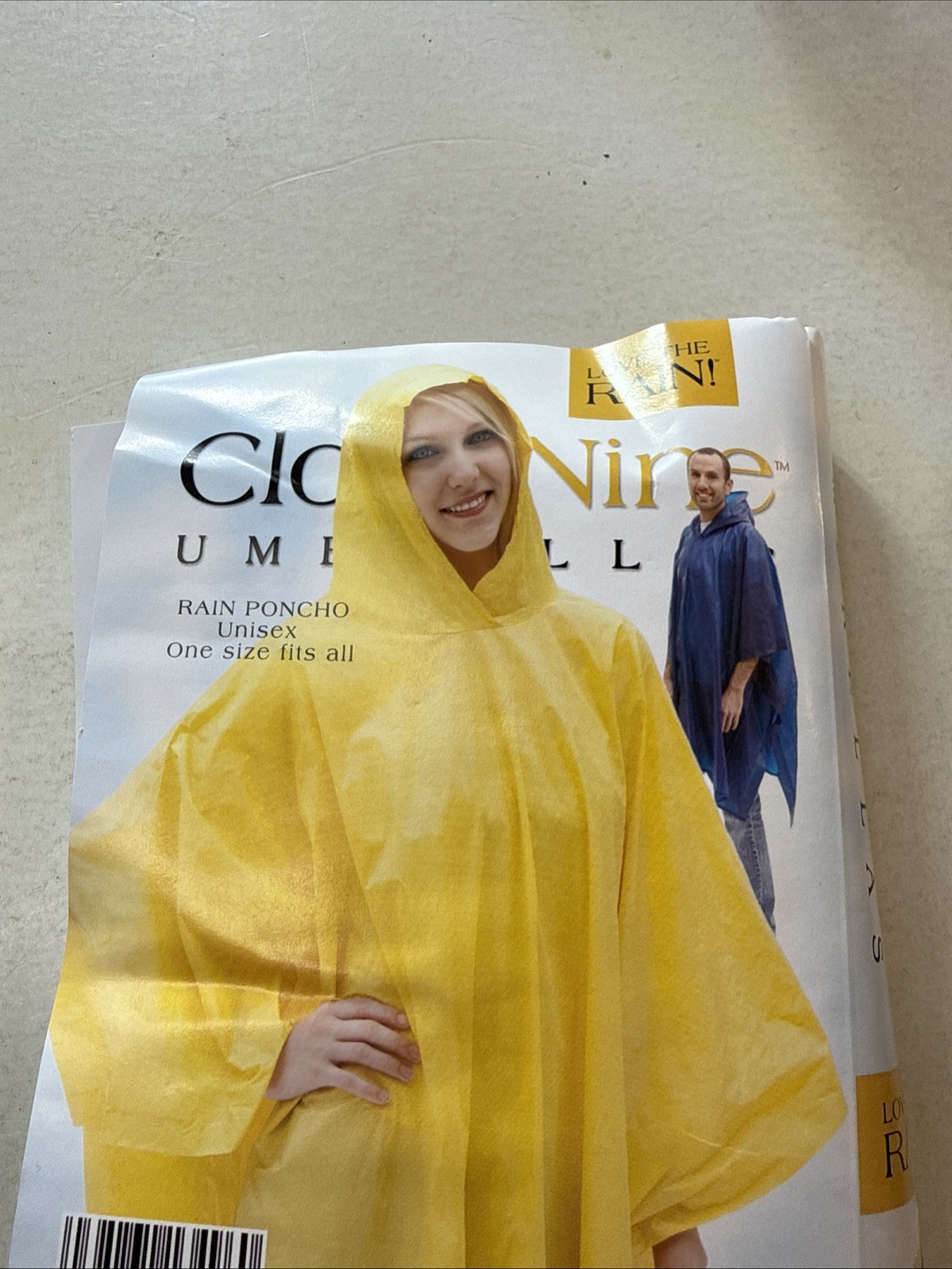Cloud Nine Emergency Travel Rain Poncho Hooded NEW Navy Blue Unisex coat gear