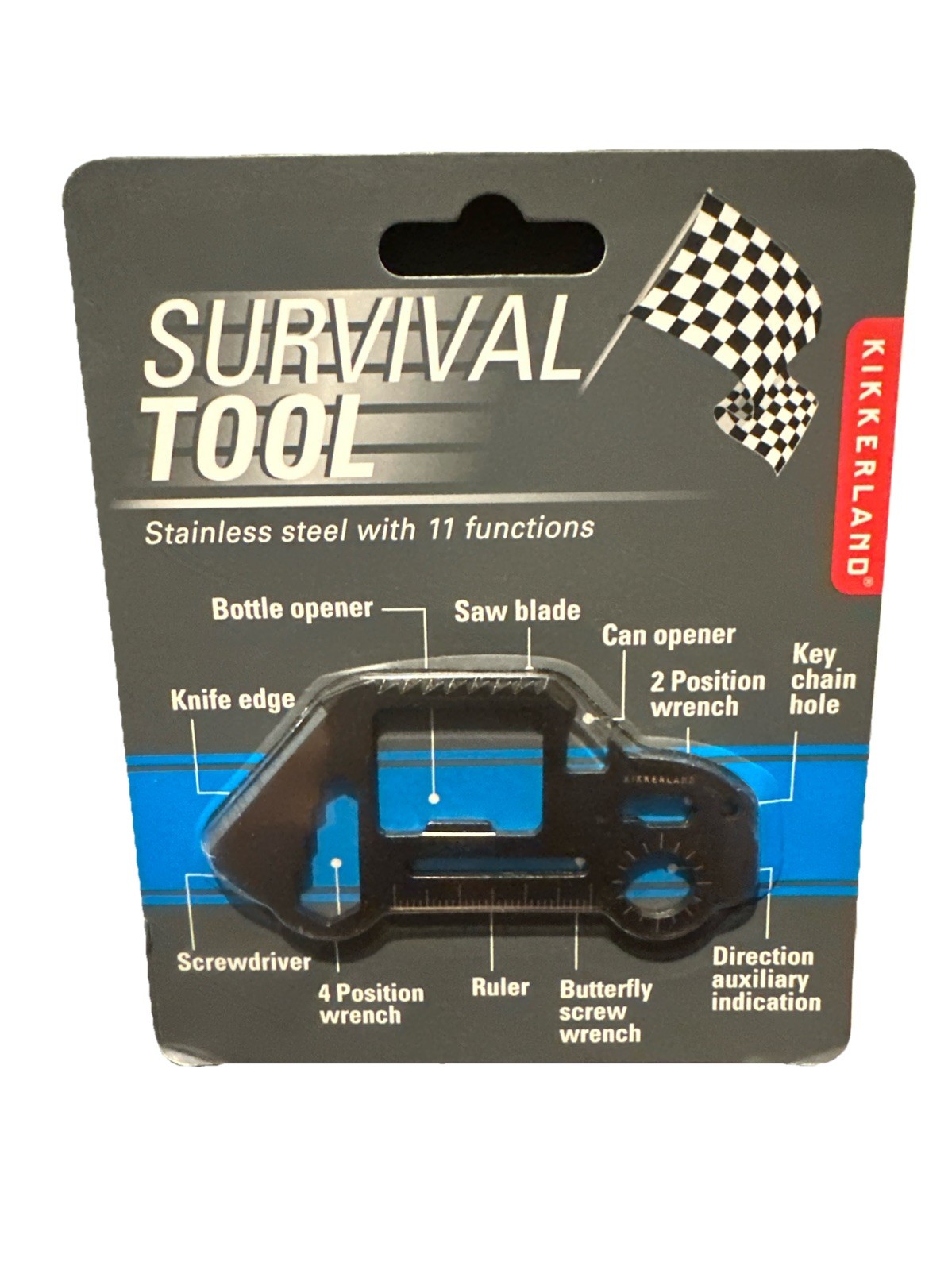 Stainless Steel Portable Car-Shaped Survival Tool Saw Can Wrench (c)