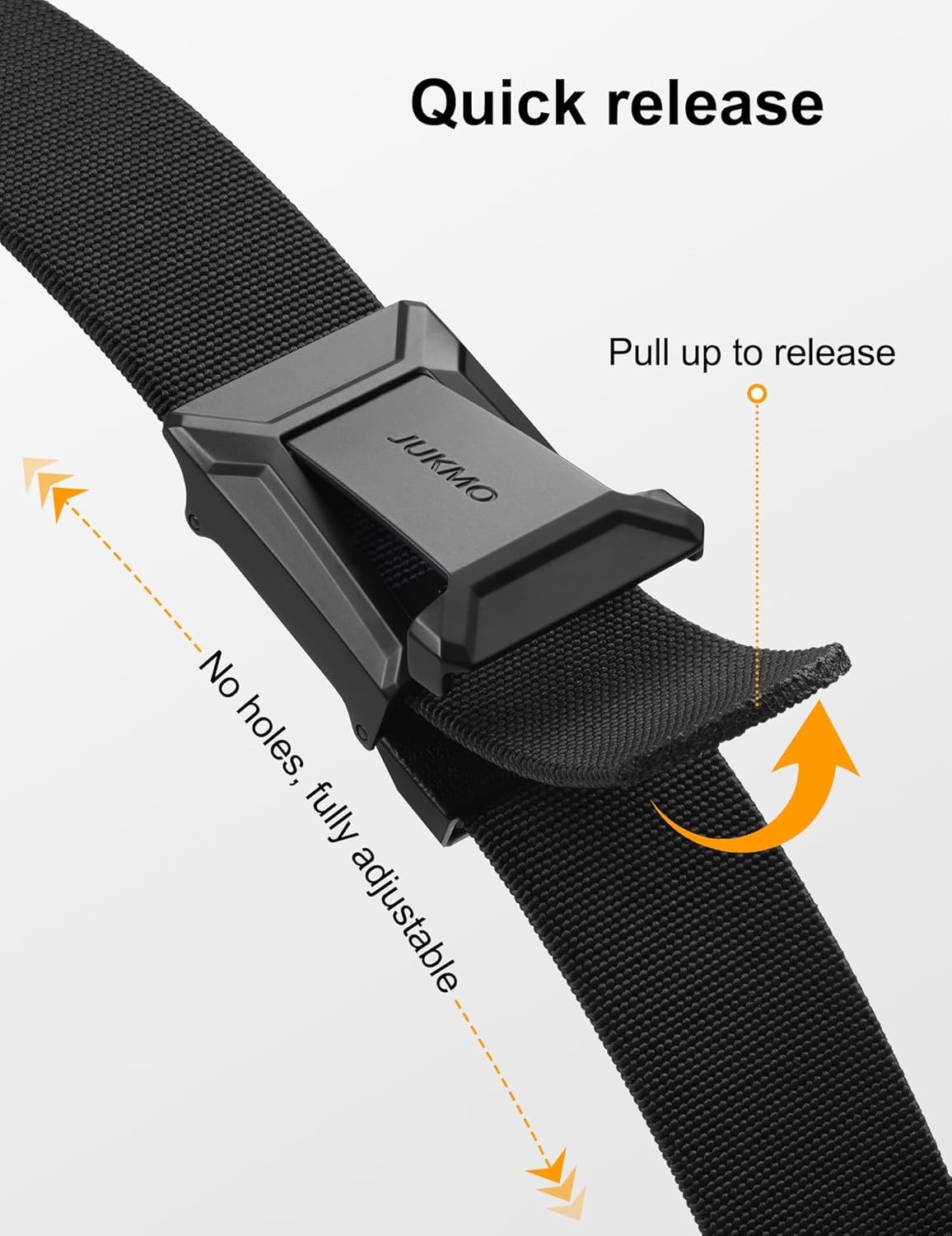 JUKMO Tactical Belt Men Stretch Nylon 1.5in Quick Release