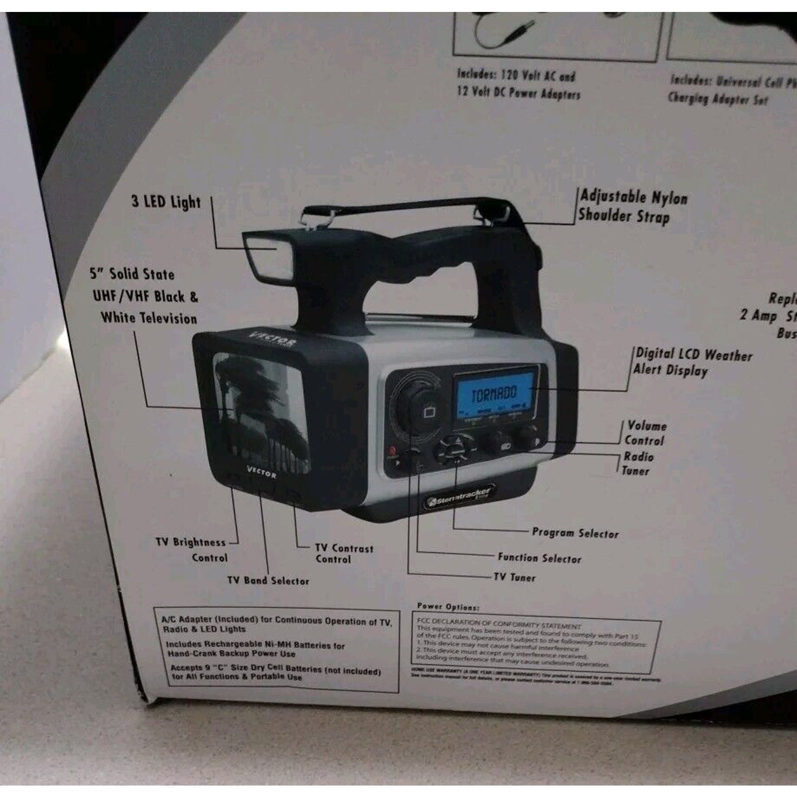 Vector Stormtracker Elite WC300DSV TV/Lantern/AM/FM/ Weather Alert Radio – NIB!!