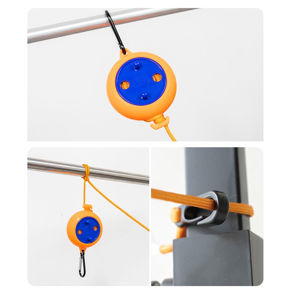 10 Meter Retractable Clothesline Set with Secure Clip System for Travel
