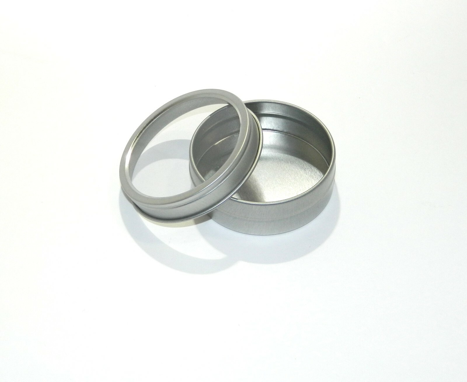2 oz Round Metal Window See Through Slip-Lid Tin Can Container – Use With Crafts