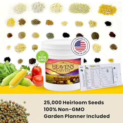 Heaven’s Harvest – 10 Year Survival Or Homestead Garden | 25k+ Heirloom 1-Pack