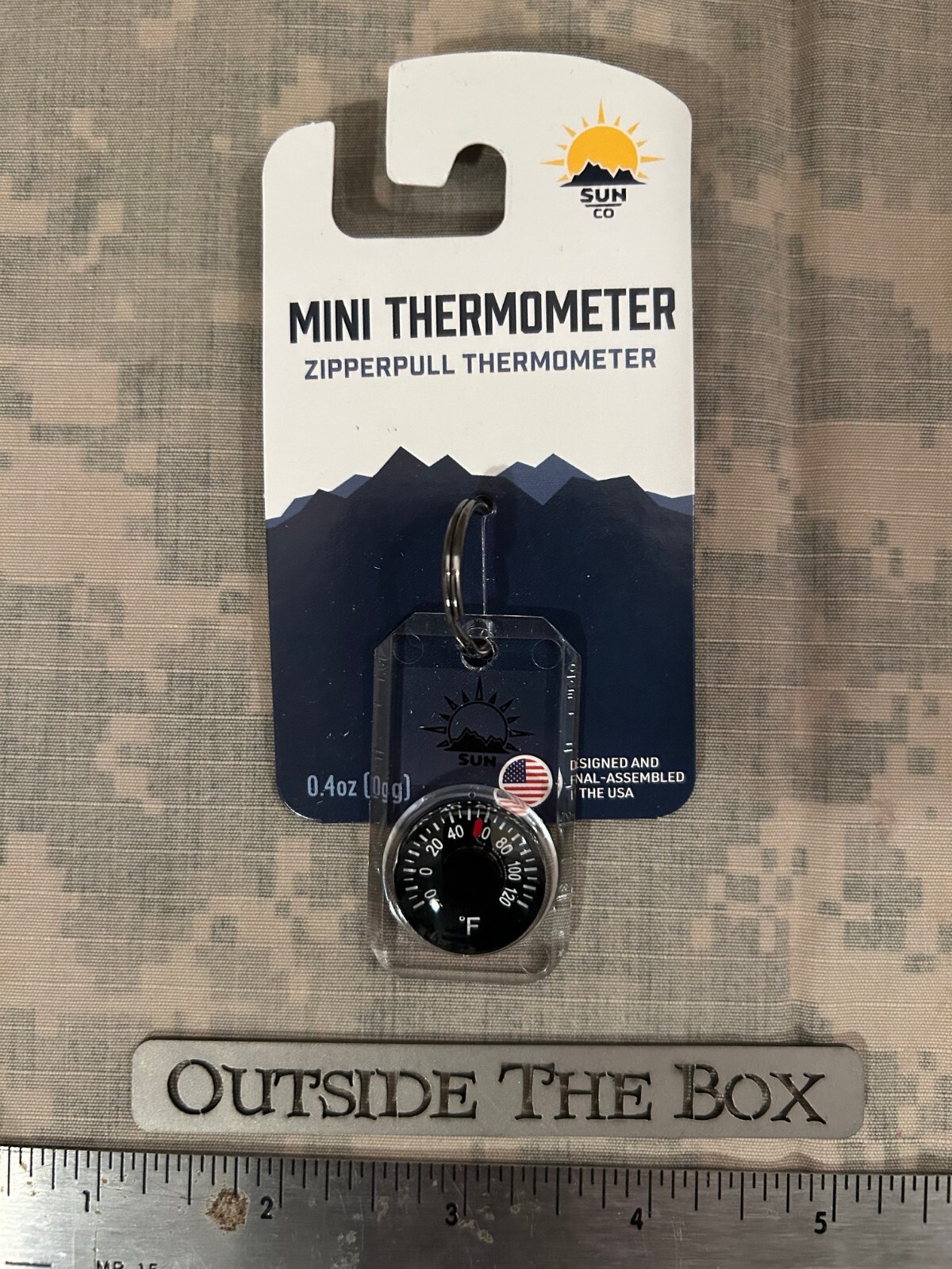 Emergency/Survival: Sun Company “Mini Thermometer” Zipperpull, JAPAN Grade AA