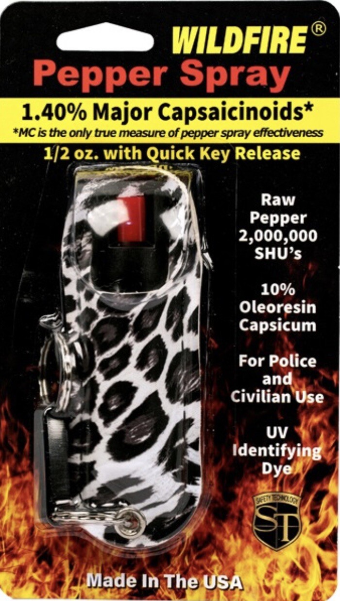 WILDFIRE HOT PEPPER SPRAY 1. 4 1/2 oz Stun Gun Combo COLLEGE CAMPUS SAFETY MINI