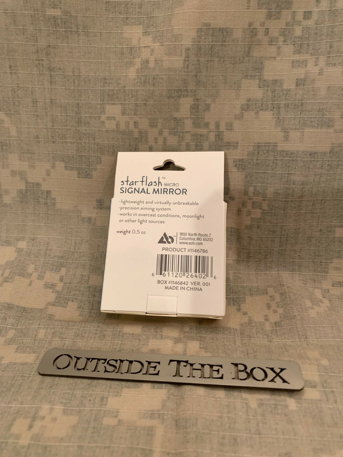 Emergency/Survival: UST Starflash MICRO Signal Mirror, 1.5″x2″ w/sighting hole