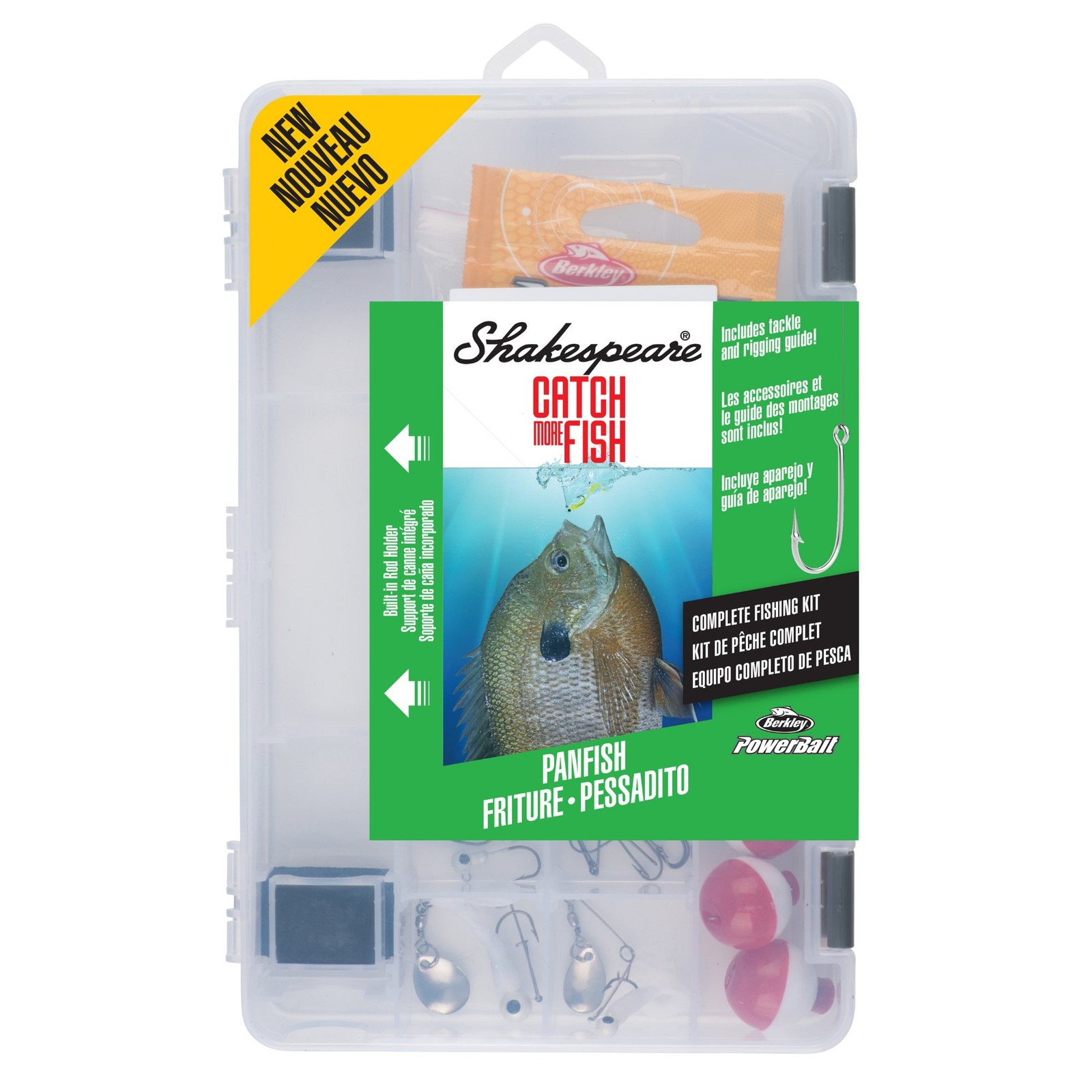 Shakespeare Catch More Fish Fishing Tackle Kit One Size, Panfish