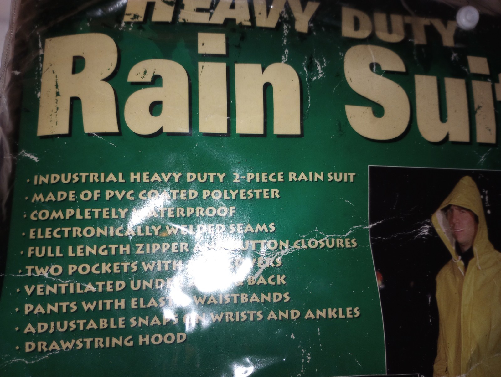 Wilcor PVC Rain Suit Hooded Jacket & Pants Size M (New)