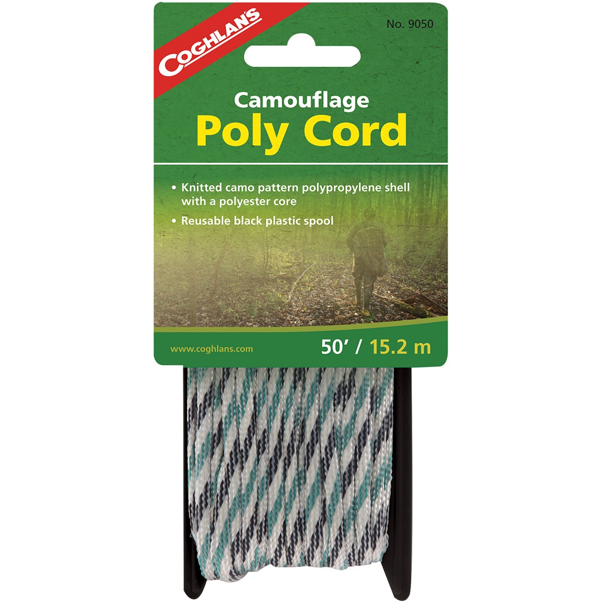 Coghlan’s Camouflage Poly Cord, 50′ Polypropylene Rope, Camping Survival Tool
