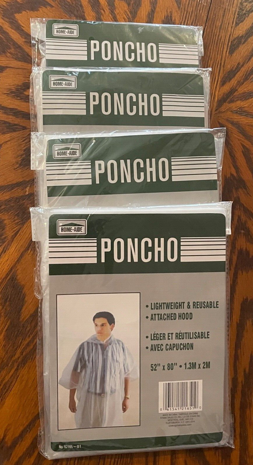 4 Emergency Poncho Camping Hiking Outdoor Bug-Out-Bag First aid Rain Ponchos