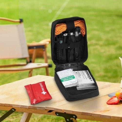 Survival First Aid Kit 250 Pieces 600D Nylon Trauma First Aid Bag