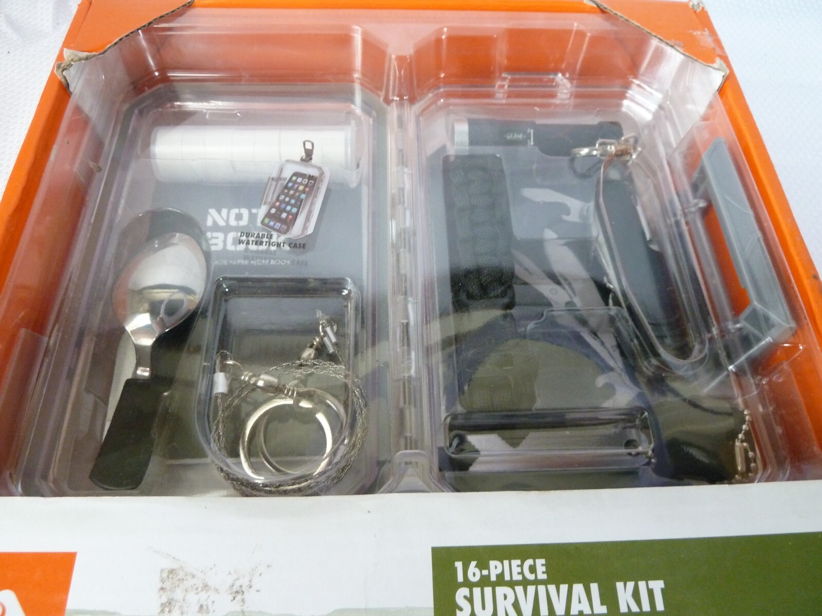 OZARK TRAIL 16 Piece Survival Kit for Car Camping Hiking Emergency New