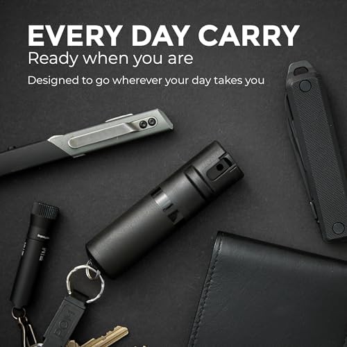 Premium Pepper Spray Keychain, Quick Release Black Orange 5 Pack (Save 25%)