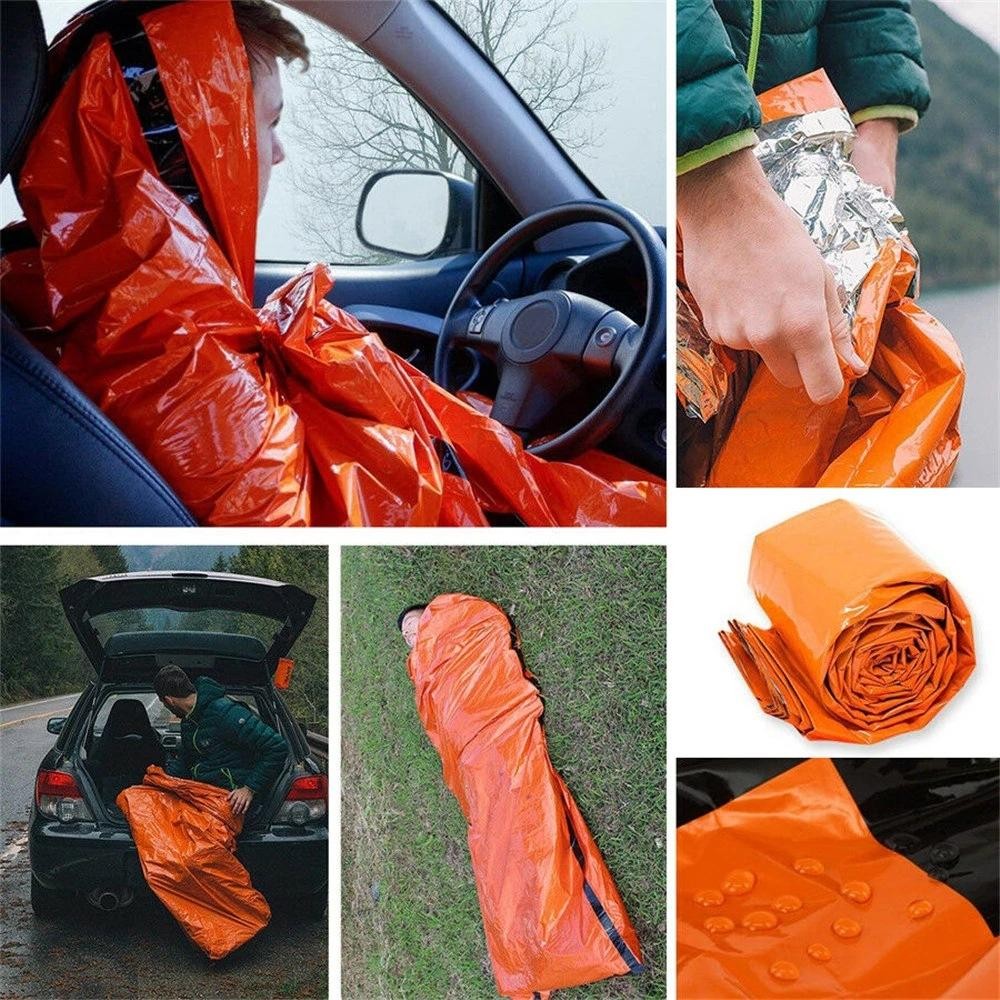 Portable Waterproof Emergency Survival Sleeping Bag Outdoor Edc Camping Gear the