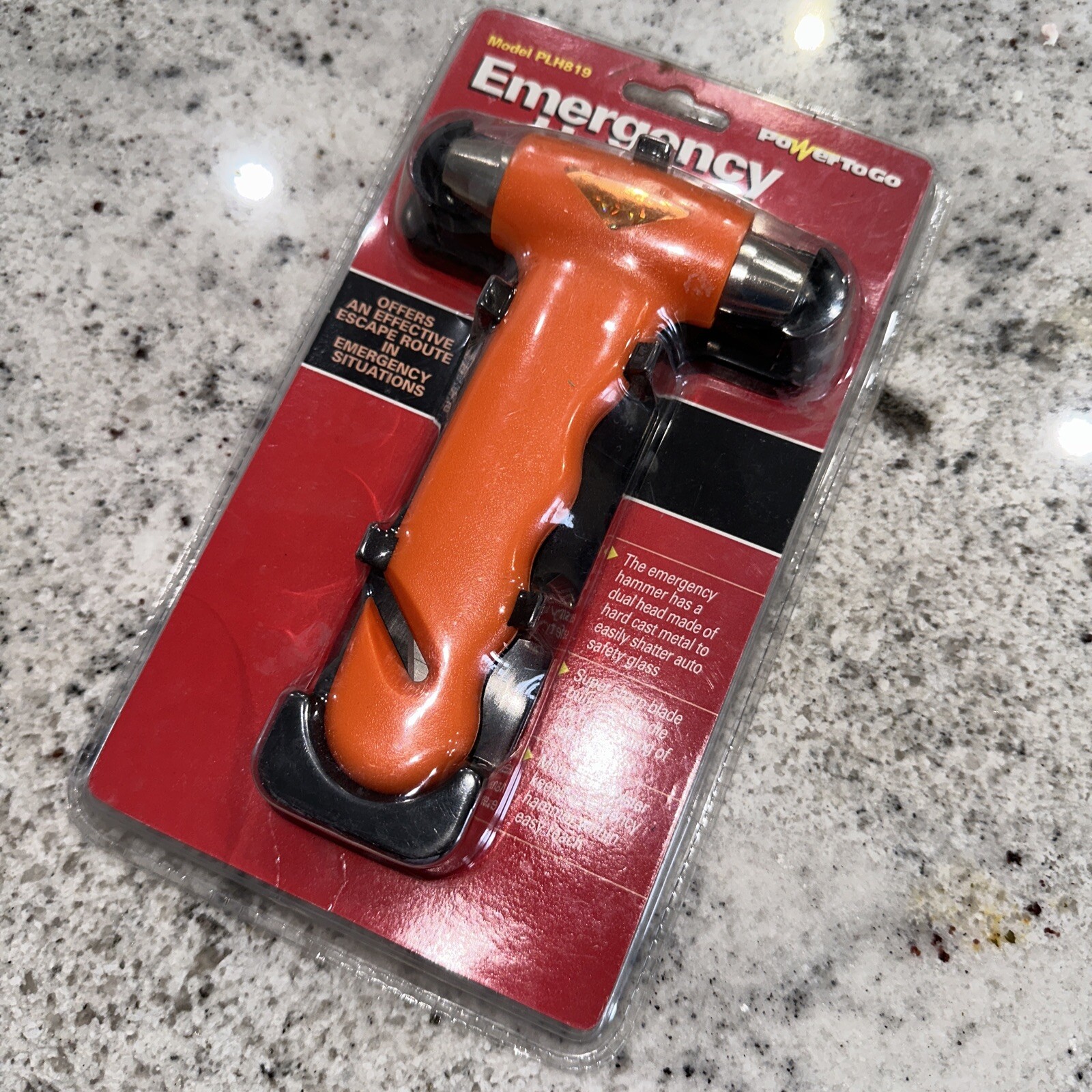 POWER TO GO PLH819 Emergency Hammer with Holder (X2033-1*K)