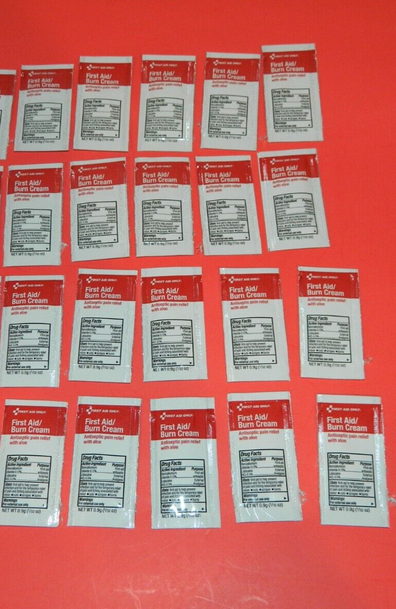 20 Burn Cream Packets First Aid
