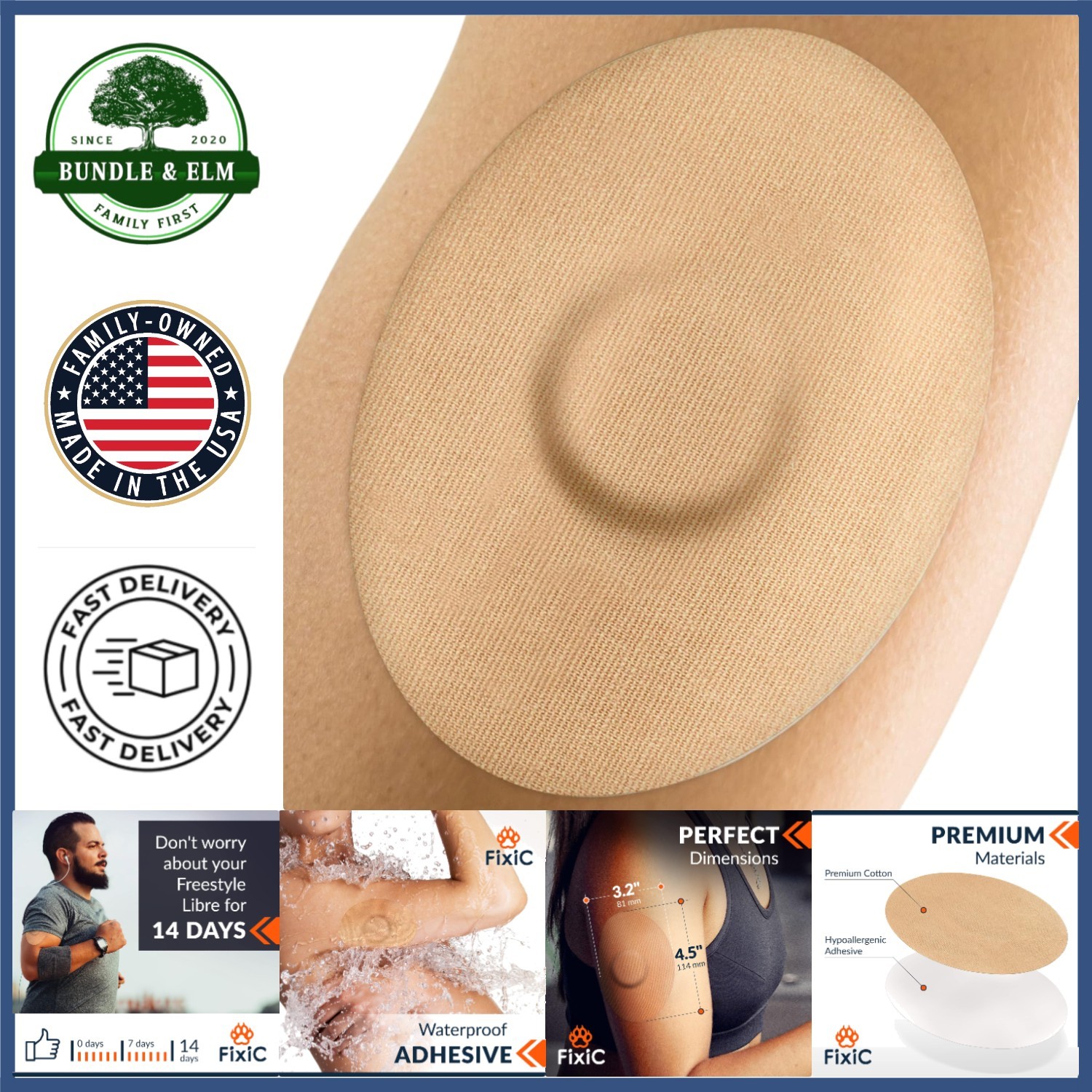 25 Pack Waterproof Adhesive Bandages for Libre Sensors, Sweat-Proof & Strong