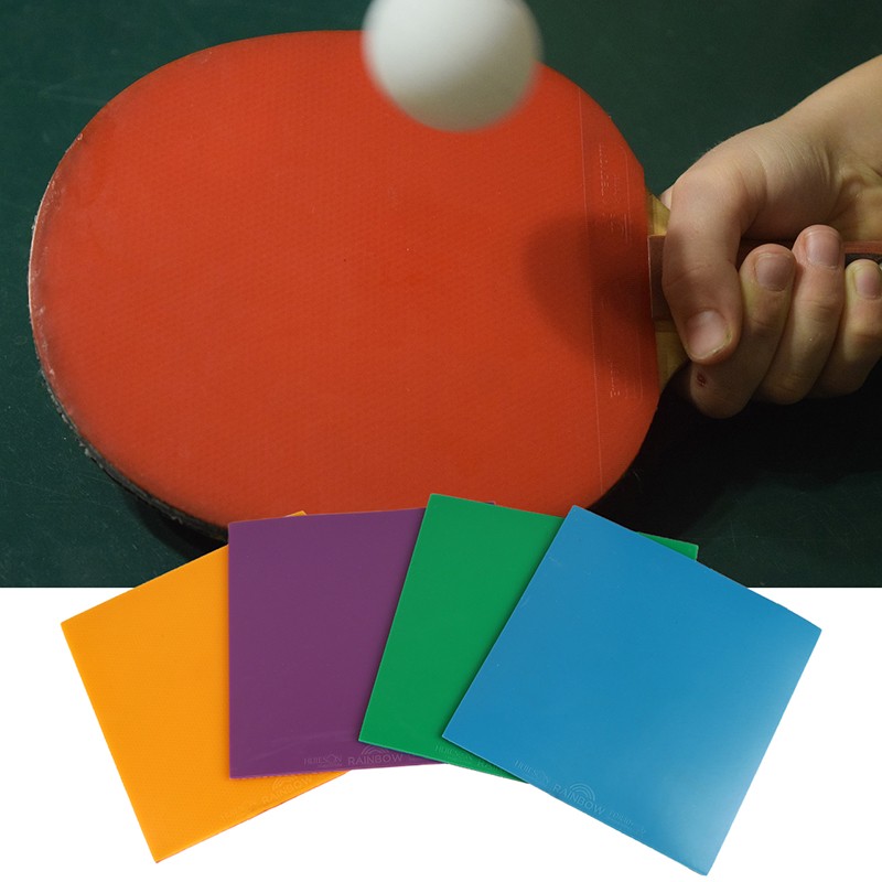1Pc Colorful Rainbow Table Tennis Rubber Sheet Ping Pong Rubber For Training