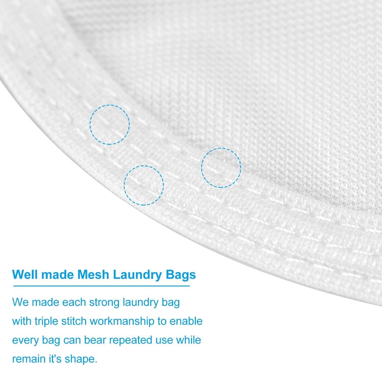 GOGOODA Delicates Laundry Bags, Fine Mesh Wash Bag for 2 Set(2 Large), White
