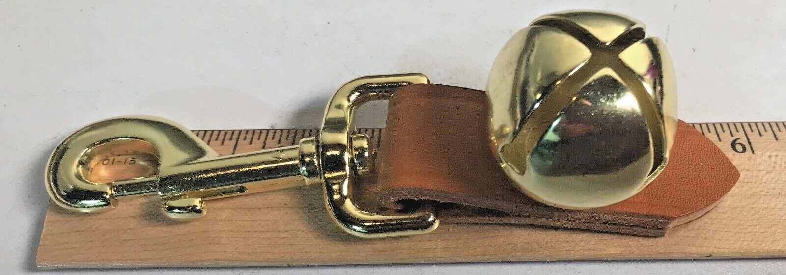 BEAR BELL HD Brown Leather Fob 5 3/4″ REPELS Predators Hike Fish Safety Man Dog