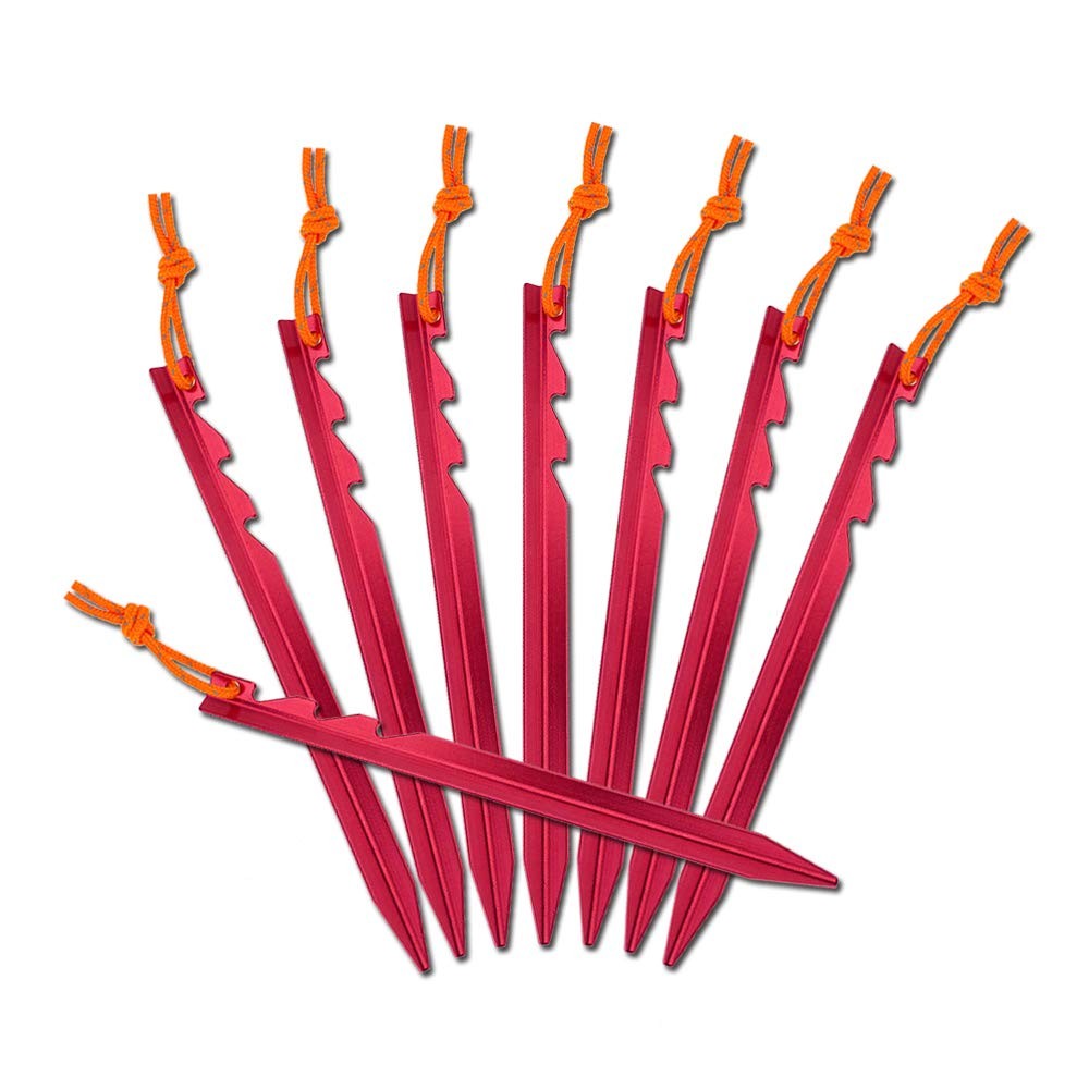 AnyGear 7075 Aluminum Tent Stakes 15 Pack – Ultralight Tri-Beam 15-Pack