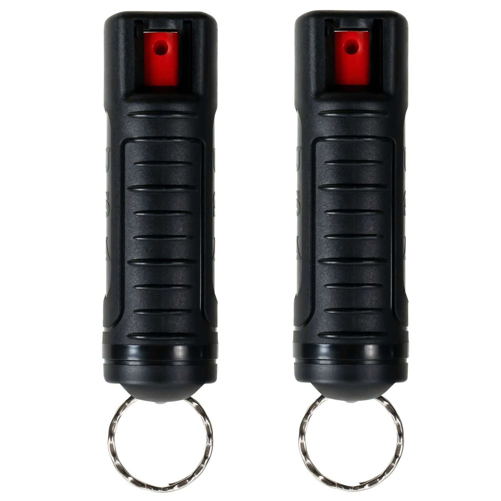 2 Police Magnum pepper spray .50oz black molded keychain self defense protection