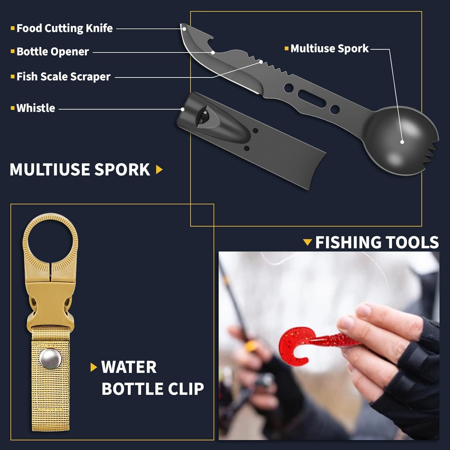 Gifts for Men Dad Husband Boyfriend Him, Survival Kits, 14 in 1 Survival Gear Ca