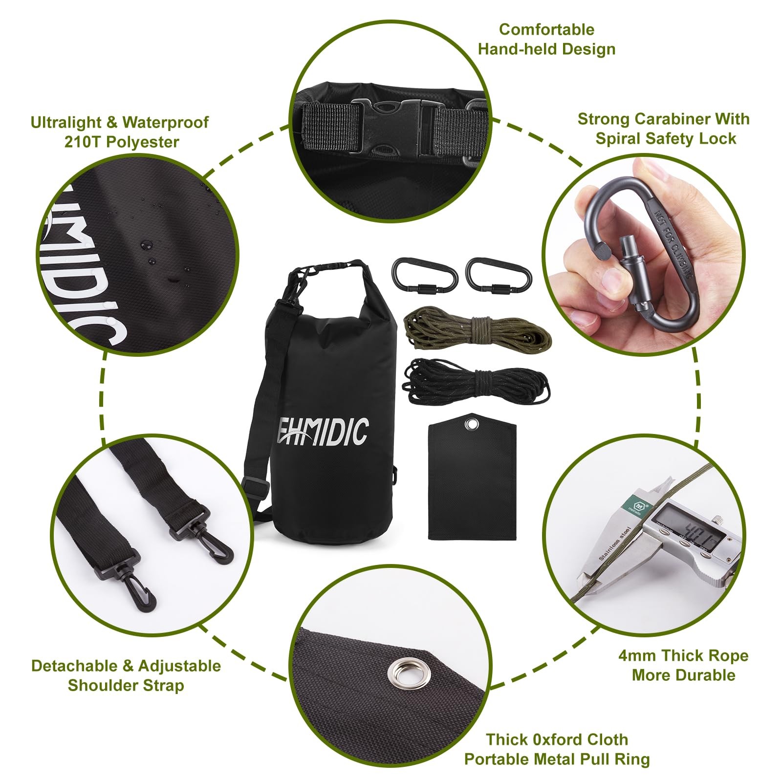 Fhmidic Bear Protection Travel Carrier Bag Case, 10L Waterproof Bear Bag Kit …