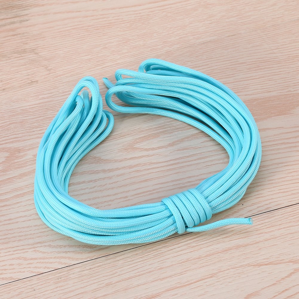 Paracord Parachute Cord, Portable Survival 9 Strand 550 Luminous 25ft, Blue