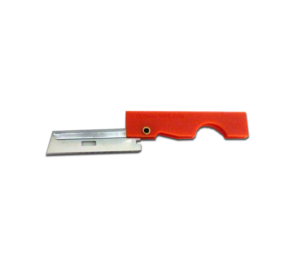 Derma Safe Folding Razor Knife 2 pack Orange for SERE Survival Tool Kit Blade