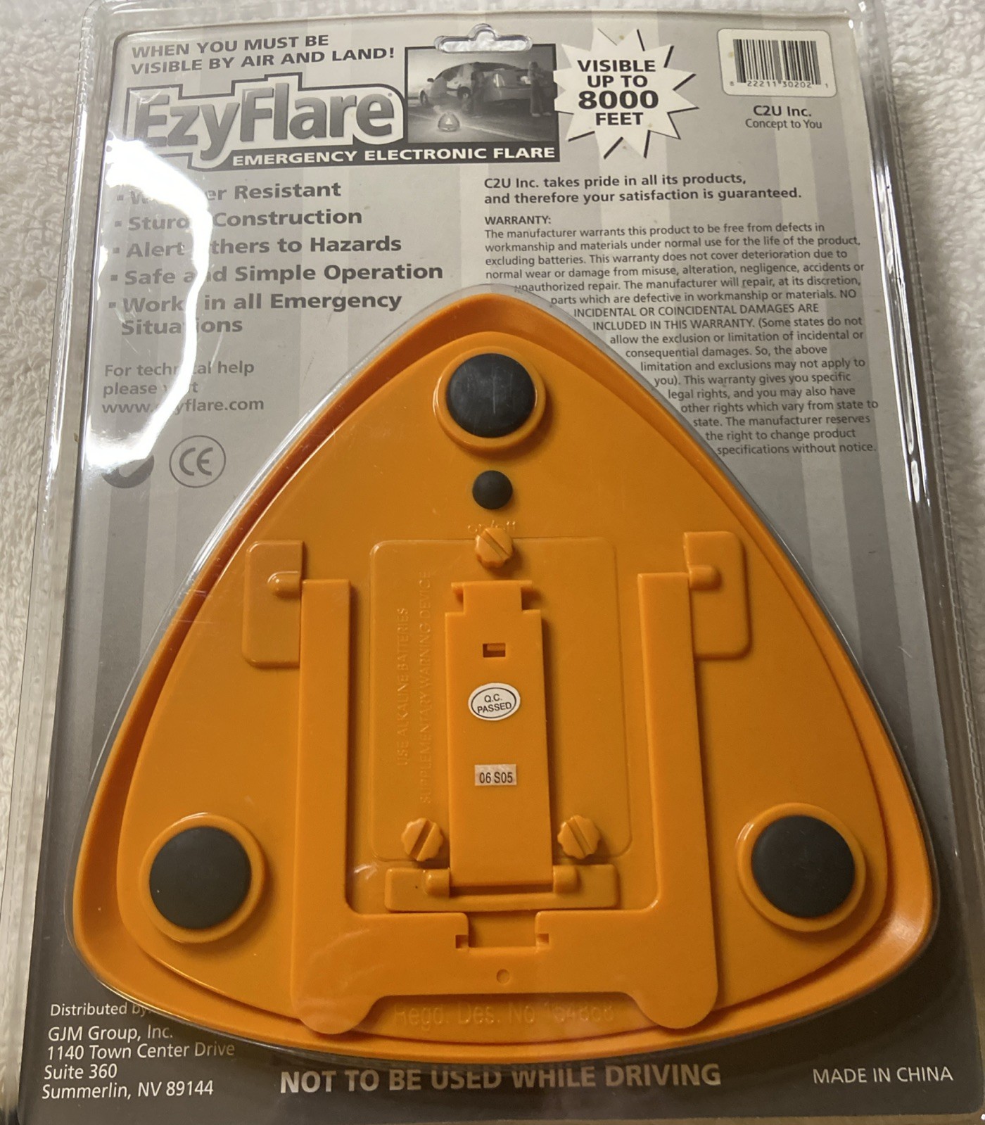 EzyFlare EZY Flare Emergency Roadside Electronic Flashing LED Warning Light NIP