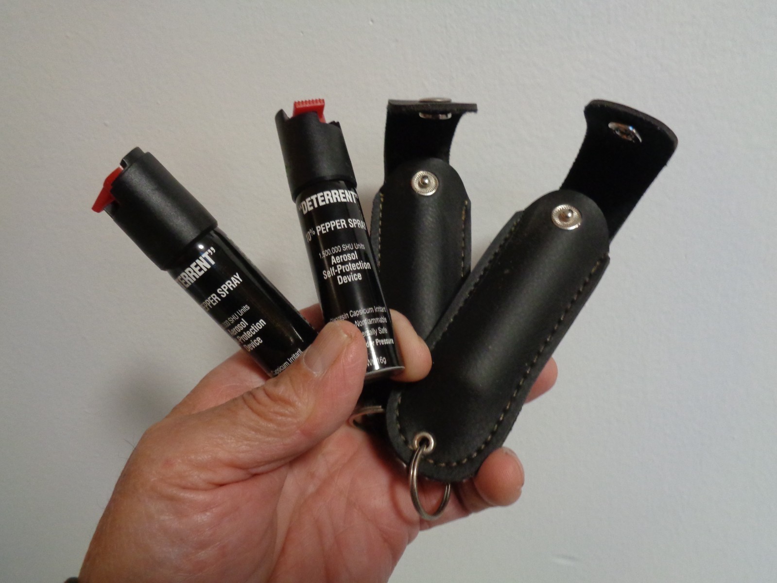 “DETERRENT” Aerosol Self-Protection 10% Pepper Spray 16g 2 Quantity w/ Case