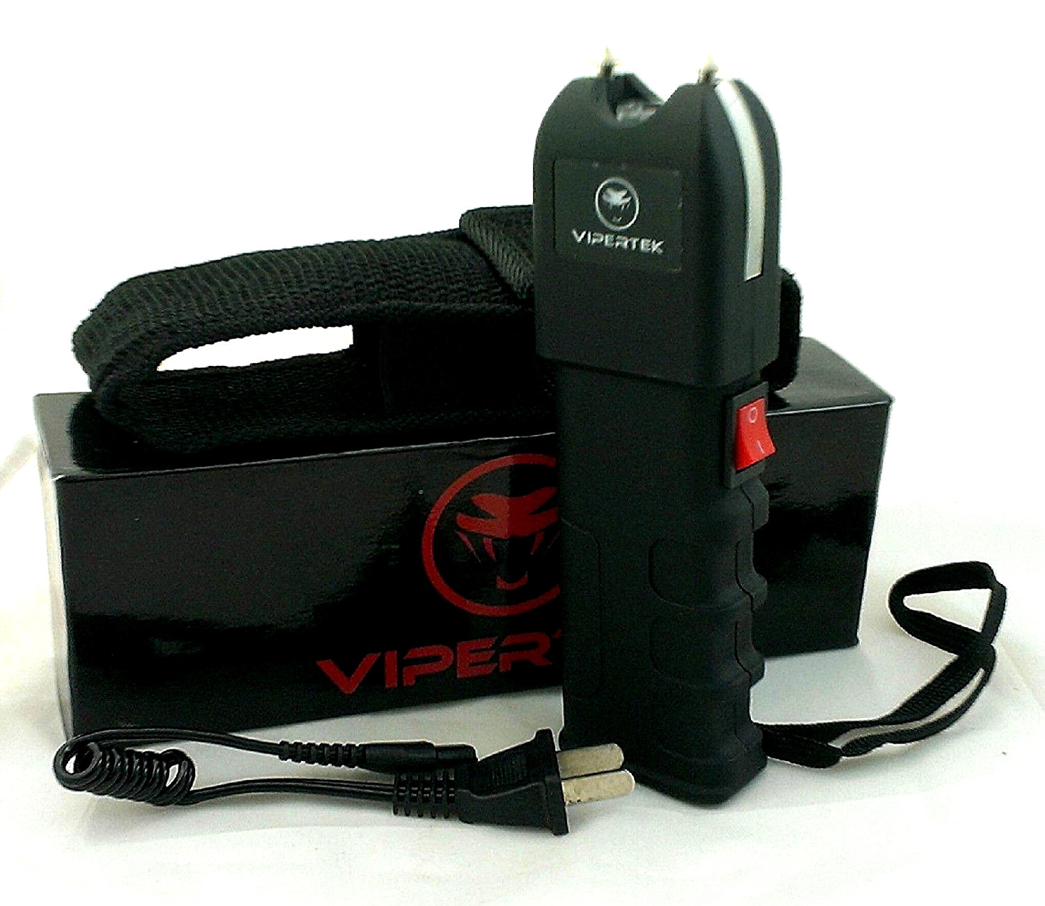 Genuine VIPERTEK Rechargeable Stun Gun MAX Power w/ LED Light