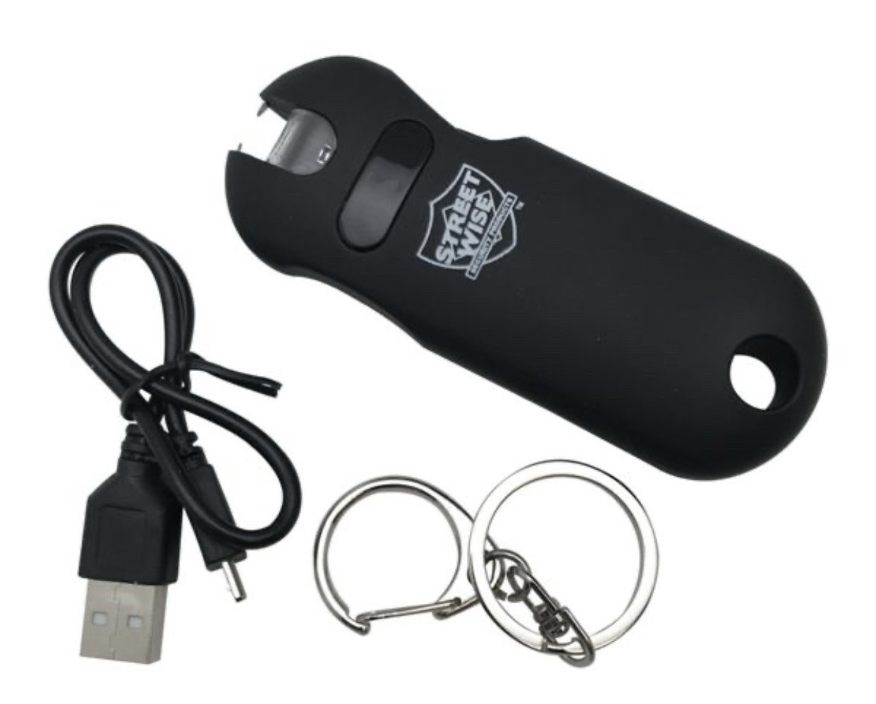 SMART POLICE MINI Stun Gun Flashlight QUICK RELEASE battery meter RECHARGEABLE
