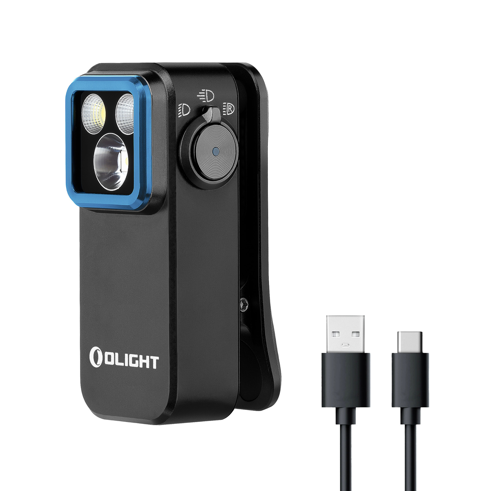 Olight Oclip Pro 500 Lumen USB-C Rechargeable Clip-On Flashlight