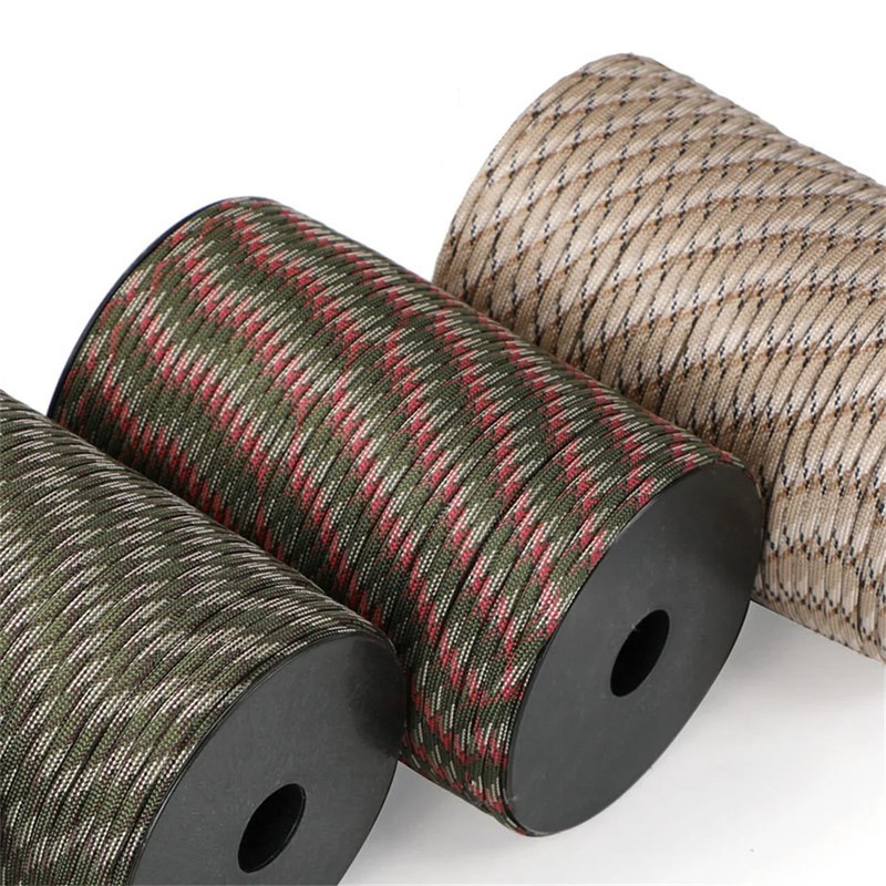 100M 550 Military Standard 9-Core Paracord Rope 4mm Outdoor Parachute Cord Survi
