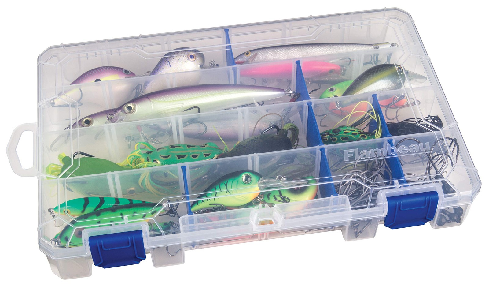 Flambeau Outdoors 4007 Tuff Tainer Fishing Tackle 11″ x 7.25″ x 1.75″, Clear