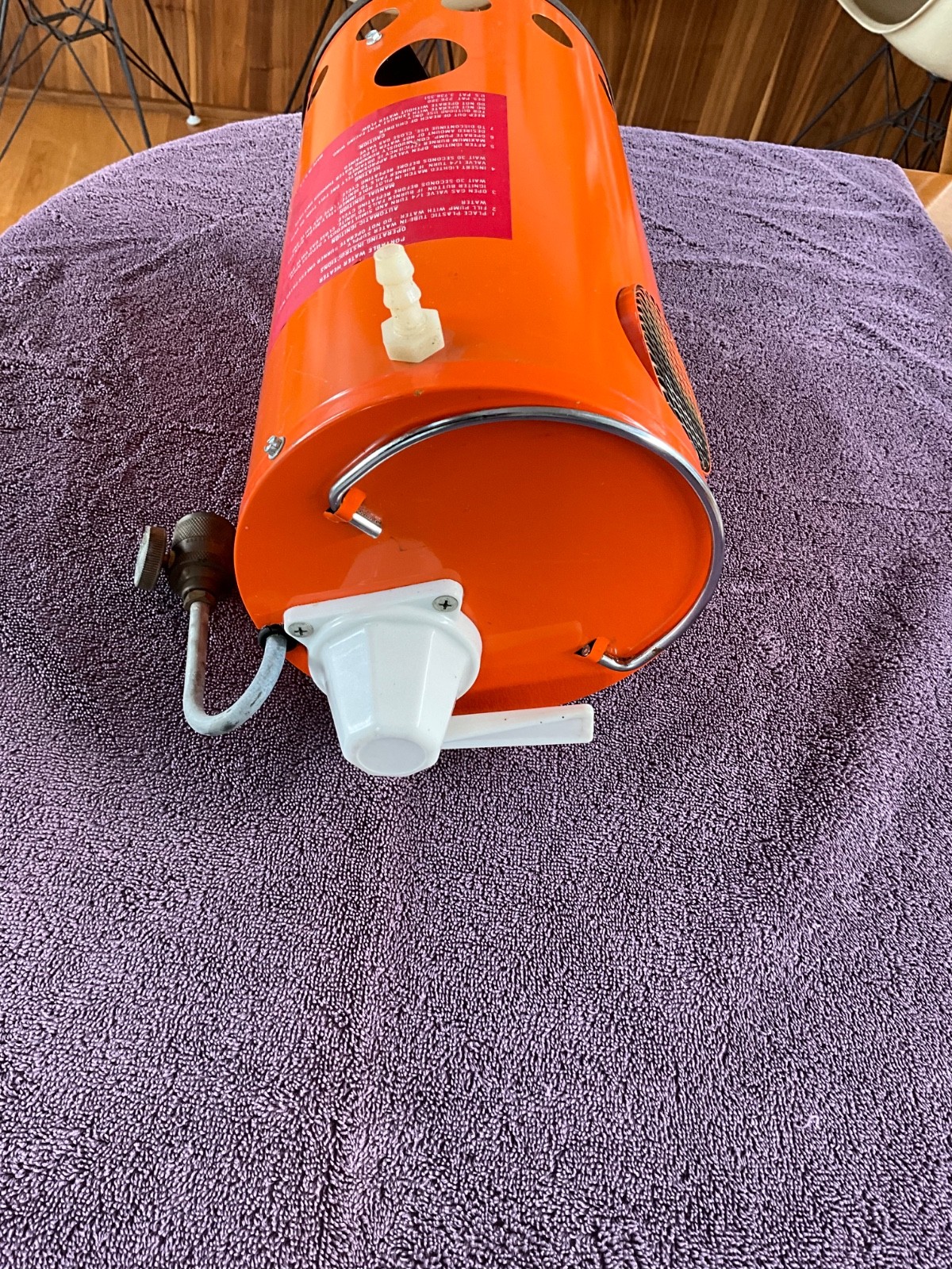Little Sizzler Vintage Portable Water Heater Propane Camping Off Grid USA prep